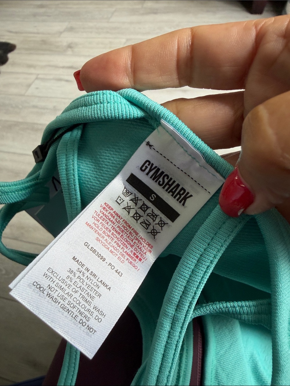 Gymshark nwt Seamless Longline Sports Bra - spearmint small - Picture 7 of 7